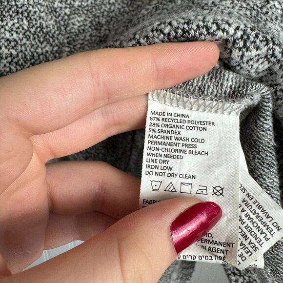 Prana heather gray Frieda pullover kangaroo pocket long sleeve size Large I7 - Picture 7 of 8